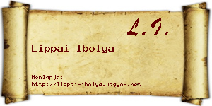 Lippai Ibolya névjegykártya